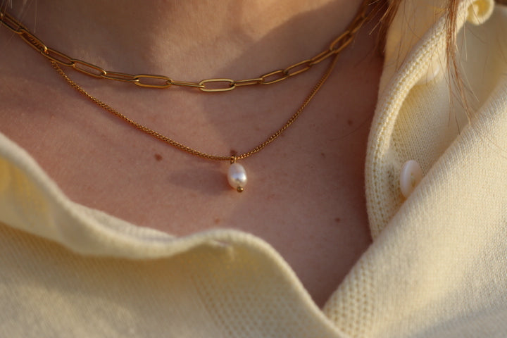 The Golden Hour Layered Pearl Choker